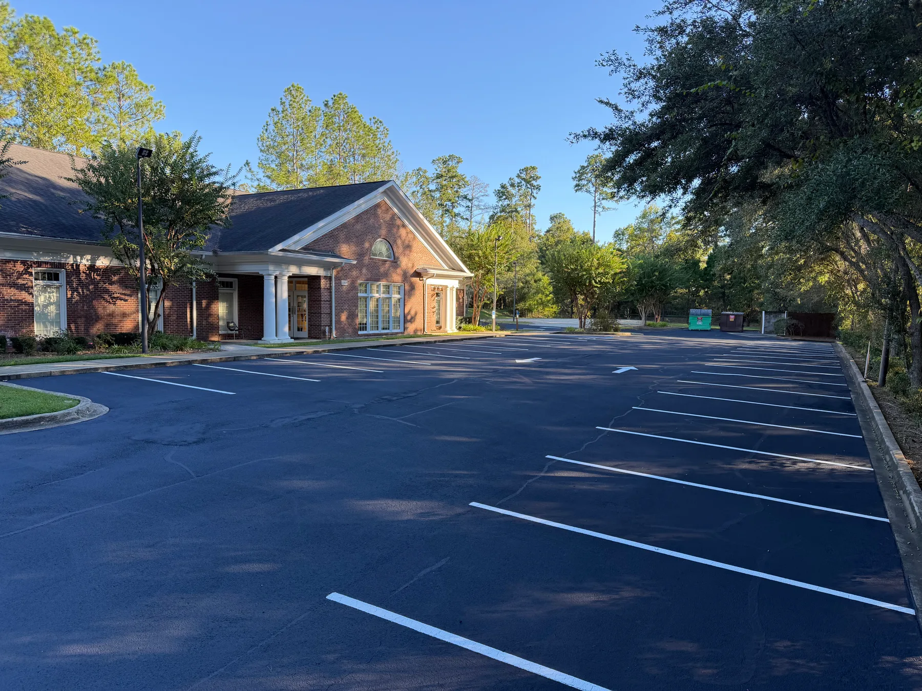 Sealcoat and Restripe at a Medical Office on Fleischmann Road in Tallahassee, FL